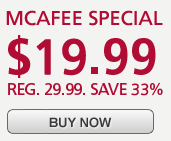 McAfee Special: Save 33% off