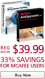 McAfee AntiSpyware-Anonymizer Bundle: Only $39.99 for a $59.98 Value